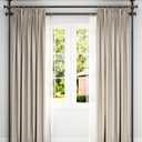 Tension Double Curtain Rods for Windows by EZFurni,31 to 83 Inch Wide, Adjustable No Drill Curtain Rods for Living Room,Bedroom,Decorative Window Treatment,Renter Friendly,39 to 130 Inch Height,Black