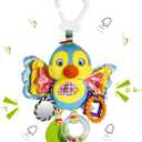 Baby Stroller and Car Seat Toys for Infant - Hanging Rattle Teether Clip on Soft Plush Baby Toys for Boys and Girls 3-12 Months