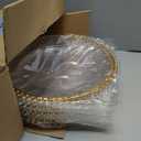 ejonirinjonir 13 Inch Gold Charger Plates,20pcs Clear Charger Plates with Gold Rim,Plastic Plate for Dinner Plate,for Family Party and Wedding