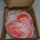 4 Set Heart Shaped Plates Ceramic Salad Cute Plate Set Steak Elegant Dinner Dish 6.9 Inch Dessert Tray Serving Dish Dessert Appetizer Snacks for Mother's Day Anniversary Wedding(Red and Pink)