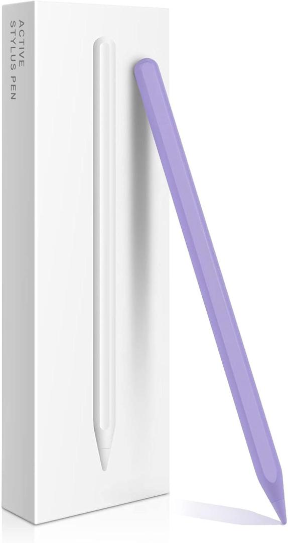 Stylus Pen 2nd Generation with Magnetic Wireless Charging, Stylus Pen, Smart Pen Compatible with iPad Pro 11 in 1/2/3/4, iPad Pro 12.9 in 3/4/5/6, iPad Air 4/5, iPad mini 6, Purple
