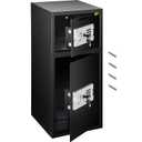 VEVOR Large Double Door Security Safe Box 2.6 Cubic Feet Steel Safe Box Strong Box with Digital Lock for Money Gun Jewelry Black (74L)