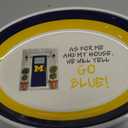 Magnolia Lane Michigan Wolverines Heavy DutyMelamine Oval Serving Platter 18” Party Platter Dish for Tailgating, BBQ’s, Poolside- Ideal for Graduation/Alumni and Big 10 NCAA Team Spirit