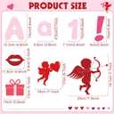 Kosiz Heart Bulletin Board Decoration Set 118 ft Scalloped Large Bulletin Board Borders Classroom Poster Border Trim with 257 Pcs Letter Number Symbol Cutout for Back to School Decor