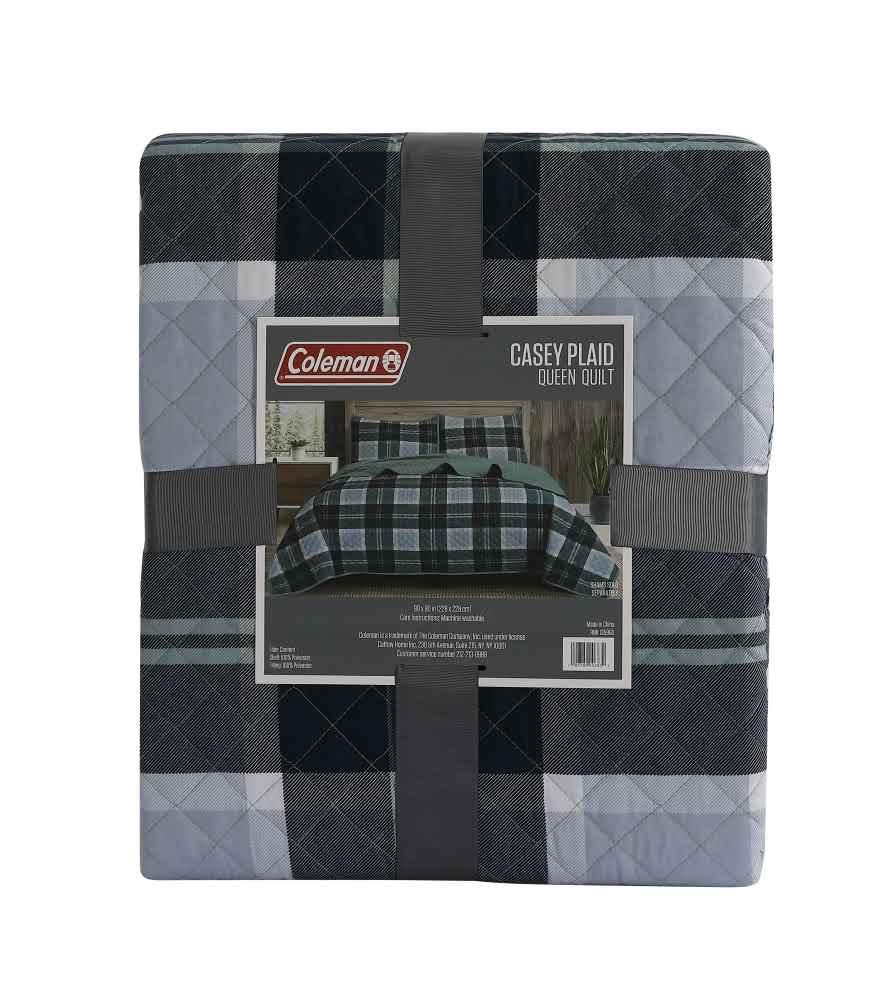 Casey Plaid 1 Quilted King Sham 20x36in