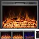 Electric Fireplace, 25" Electric Fireplace Inserts, Recessed Fireplace Heater with Remote Control, Adjustable Flame Colors, Timer&Overheating Protection, 750/1500W