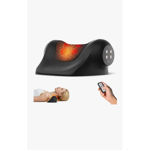 Ringco Neck Massager with Heat, Red Light & Vibration Adjustable, Heated Neck Stretcher with 3 Modes, Rechargeable Cervical Traction Device for Pain Relief & Muscle Relaxation, Christmas Gift (Black)