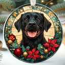 TUMSHANIP Black Lab Ornament - Black Labrador Christmas Ornaments - Dog Gifts for Women Men, Dog Lovers Gifts - Dogs Ornaments 2025 - Acrylic Christmas Ornament 2025