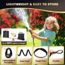 Garden Hose 100 ft Water Hose Flexible Heavy Duty Outdoor Lightweight No Kink Long Non-Expandable High Pressure Flat Hoses Pipe 100 Strong 3/4 Brass Fitting for Outside Yard Lawn Car Wash