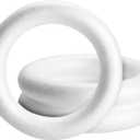 Juvale Foam Wreath Form - 12 x 12 x 2 in, Pack of 3, White - Foam Wreath Ring