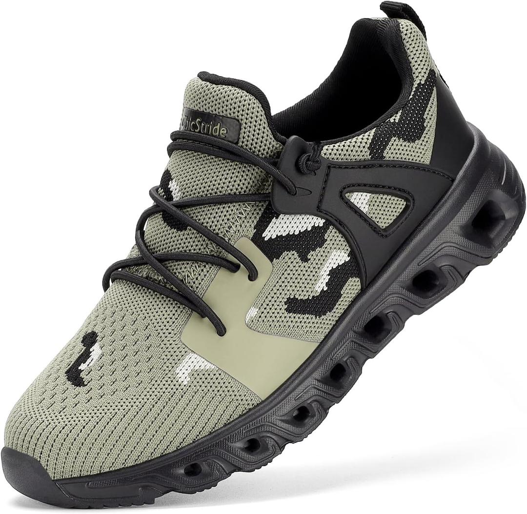 Kids Shoes for Boys Girls Running Tennis Slip On Shoes Athletic Walking Sneakers (2 Big Kid, Camouflage)