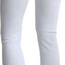 roswear Women's Trendy Stretchy Flare Jeans Mid Rise Bootcut Curvy Denim Pants (White, M)