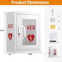 AED Defibrillator Cabinet, Wall Mounted AED Medicine Cabinet with Lock Fits Various AED Defibrillator 12.8 x 6.7 x 16.1 inch