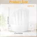 60 Pack Chef Hats, Disposable Bakery Hat Bulk DIY Chef Cap for Baking, Cooking, Activity, Pizza Party White
