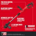 CRAFTSMAN V20 Weed Wacker Cordless String Trimmer and Edger, Weed Eater Includes 2.0 Ah Battery and Charger, Lightweight, Extended Runtime, 2 Speed (CMCST900D1)