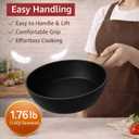 Bazova 23-Piece Pots and Pans Set Non Stick,Titanium Ceramic Cookware Set Non Toxic,Long-Lasting,PFAS Free,Induction Compatible,Complete Kitchen Set with 3 Frying Pans for All Cooking needs (Black)