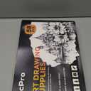 Nicpro 58 PCS Art Drawing Supplies Kit in Leather Case, Art Mechanical Pencil Set with Metal Drafting Pencil 0.3 & 0.5 & 0.7 & 0.9 & 2mm, 12 Micron Pen, Sketch Book, 30 Tube Lead Refills for Sketching