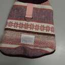 Fair Isle Dog Coat Vest for Small Breed Dogs, Winter Fleece Lined Boy Girl Dog Clothes with D-Ring, Cozy Nordic Snowflake Pattern Jacket for Cold Weather Pet Puppy Cats Outfits(Red,X-Small)