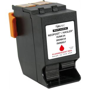 Remanufactured ISINK34 / IMINK34 / ININK67 Red Ink Cartridge Compatible with Quadient IS330, IS350, IS420, IS440, IS460, IS480 & Hasler IMINK34 Postage Meters (Made in USA)