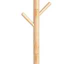 VASAGLE Solid Wood Coat Rack, Free Standing Tree-Shaped Coat Rack with 8 Hooks, 3 Height Options, for Clothes, Hats, Bags, Living Room, Bedroom, Home Office, Natural Beige URCR004N01