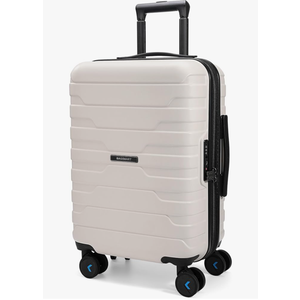 BAGSMART Carry On Luggage 22x14x9 Airline Approved with TSA Lock,20 Inch Lightweight Luggage with Spinner Wheels,100% PC Hard Shell Carry On Suitcases for Men Women,White