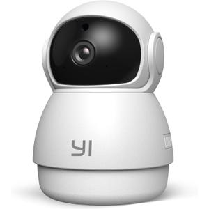YI Dome Guard WiFi Surveillance Camera, 360° 1080p Security Camera, PZT with Motion Detection, Two-Way Audio, Infrared Night Vision, Supports Memory Card, YI Home for iOS/Android/Windows