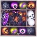 28ct Halloween Ball Ornaments Set, Shatterproof Tree Decorations, Perfect Hanging Ball for Tree Indoor/Outdoor Holiday Halloween Party Decor