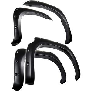 Tyger Auto Fender Flares Compatible with 2007-2013 Toyota Tundra, Smooth Textured Paintable Bolt-Riveted Style 4pc | TG-FF8T4398
