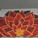 Hoolerry Christmas Poinsettia Doormat Christmas Poinsettia Rug Floral Decorative Doormat Non Slip Winter Door Mat Outdoor Rug for Indoor Xmas Holiday Bedroom Home Decoration(27.6 x 19.7 Inch) (0" x 0" (Rectangular))