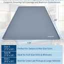 Garage Floor Mat Waterproof Containment Mat with 1.2" Raised Edge, Heavy Duty 1000D PVC Non-Slip Under Car Mat for Snow Rain Mud, Includes Squeegee & 8 Hook-and-Loop Fasteners, 4 Size Options for Wint