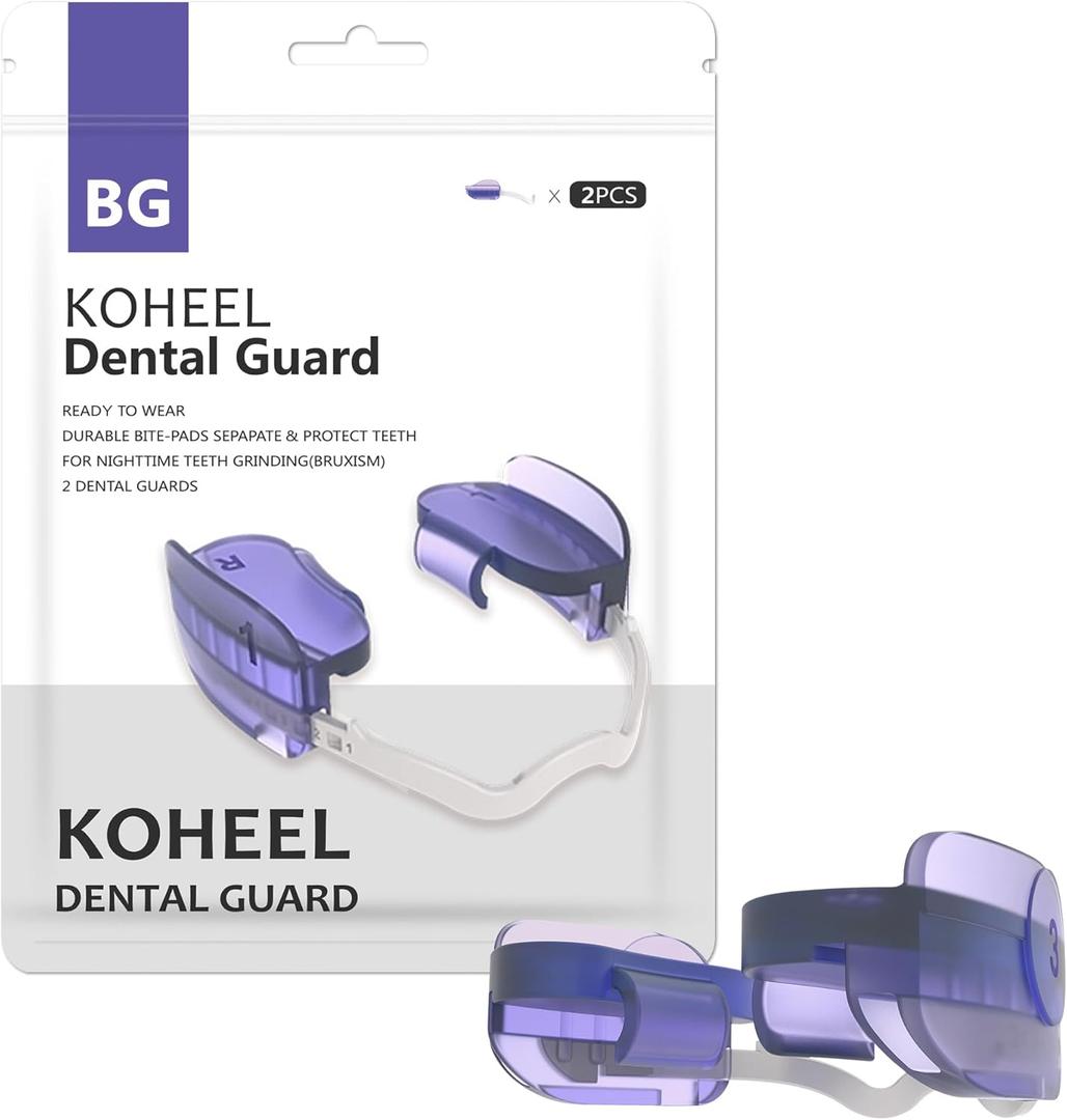 KOHEEL Mouth Guard for Teeth Grinding, Adjustable Dental Guard to Stop Bruxism, Night Guard, 2 Count (Thin)