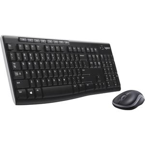Logitech MK270 Full Size Wireless Keyboard and Mouse Combo - Black | Full size keyboard with spill-resistant design, compact ambidextrous mouse, connect via single included USB-A Nano Receiver