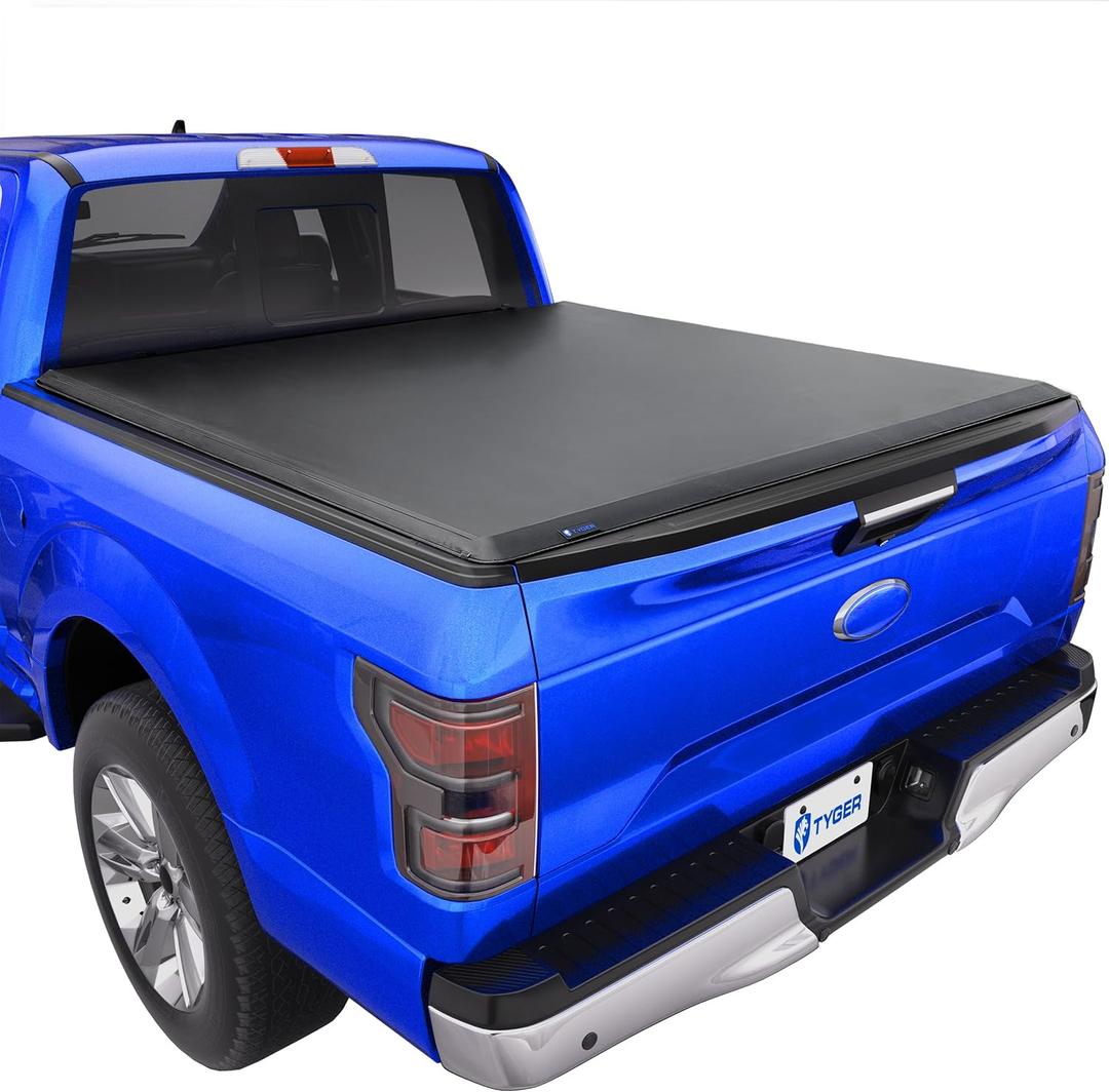 Tyger Auto T1 Soft Roll Up Truck Bed Tonneau Cover Compatible with 2015-2020 Ford F-150 | Styleside 5.5' Bed | TG-BC1F9029, Black