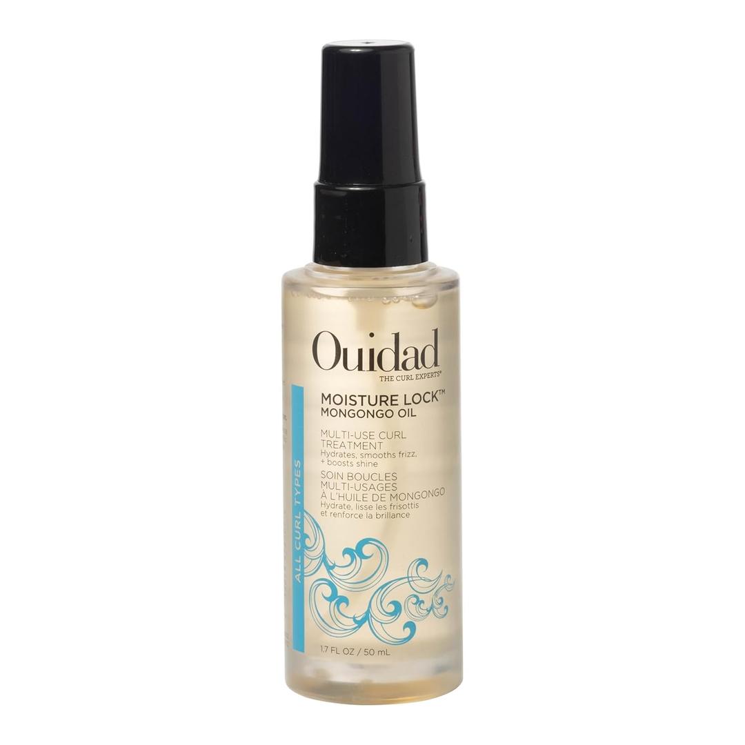 Ouidad Moisture Lock Mongongo Hair Oil for Curly Hair, 1.7 fl oz, Multi-Use Leave-In Treatment, Fast-Absorbing Elixir, Hydrates, Smoothes, Strengthens & Restores Natural Luster, All Curl Types