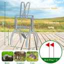 4 Pack Mole Traps that Kill Best, Mole Trap Easy to Set, Galvanized Steel Gopher Traps for Lawns, Reusable Quick Capture Gopher Hawk Vole Trap Outdoor Use