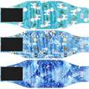 5 Pack Dog Diapers Male Reusable, Premium Belly Bands for Dogs, High Absorbing Male Dog Pee Wraps for Doggie in Incontinence or Excitable Urination Galaxy M