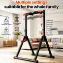 DOBESTS Power Tower Pull Up Bar Free Standing, Foldable Pull Up Station
