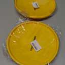 Pack of 2 Cemil Basics Dog Frisbee – Soft Rubber Flying Disc Toy for Small Dogs, 9” Yellow – Safe, Lightweight & Fun