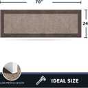 PURRUGS Dirt Trapping Door Mat 24" x 70", Non-Slip Washable Entry Mat, Dog Doormat, Front Door Mat, Super Absorbent Entrance Mat for Muddy Shoes & Paws, Beige & Grayish Brown