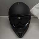 ILM Open Face Motorcycle 3/4 Half Helmet for Men and Women, Vintage Retro Helmet with Visor for Moped ATV Cruiser Scooter DOT Model Z302(Matte Black,Large)