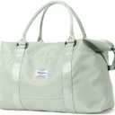 HYC00 Travel Duffel Bag,Carry-on Overnight Weekender Bags for Women,Sports Tote Gym Bag with Wet Pocket (A1-Pale Green)