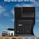 3W Floor Mats Fit Range Rover Sport 2014-2022(Not for Range/Land Rover Discovery Sport) TPE All Weather Custom Fit for Land Rover Sport 1st and 2nd Row Full Set Car Liners - Black