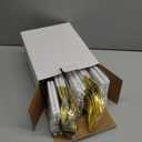 120 Pcs Gold Plastic Silverware,Gold Plastic Utensils with White Beads Handle,Fancy Disposable Cutlery Set Include 40 Forks 40 Knives 40 Spoons for Party & Wedding