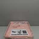 AIDERLY Iron Dish Drying Rack Auto Drain Dish Drainers Kitchen Counter Strainer with Draining Tray, Pink