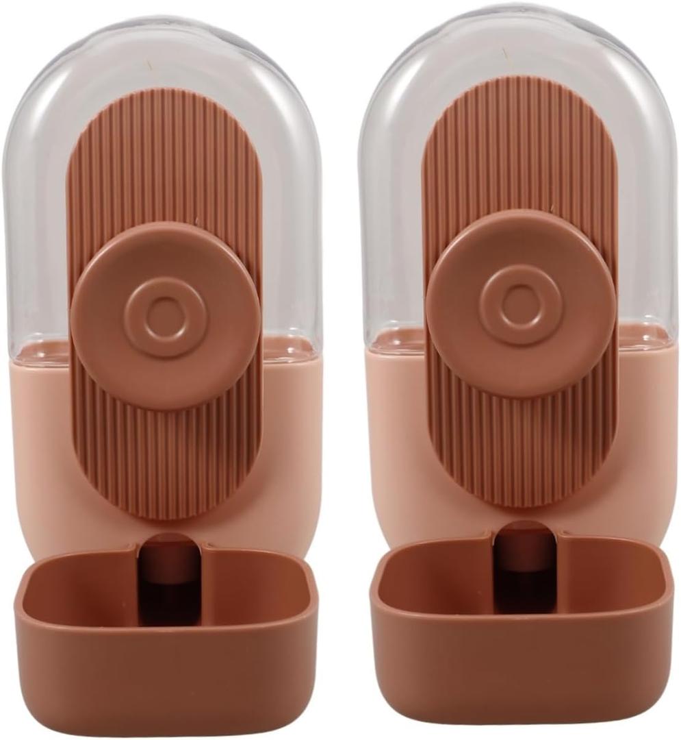POPETPOP 2pcs Automatic Hanging Pet Water Feeder Dispenser for Dogs and Cats Leak Cage Water Bottle Safe Material Prevents Spills for Crates and Cages