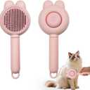 Zoocozy Cat Brush for Shedding, Dog Deshedding Brush, Pet Hair Removal Tool for Puppy Pitten(Pink)