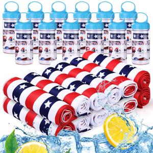 Hosuly 12 Pack 32 x 12 in Cooling Towels Bulk for Neck and Face Microfiber Ice Towel Sweat Towels Breathable Soft Chilly Towel Portable Cool Neck Rags for Sport Gym Workout