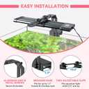 hygger Aquarium Light Riser Fits 957 978 999 918, Universal Fish Tank Light Holder Adjustable Led Aquarium Light Mounting Bracket, Sturdy Aluminum Ultra Wide Base1.7''