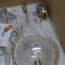 AUTELO 2 Pack Gold Pendant Lights, Hanging Lamp in Brushed Gold Finish with Clear Globe Glass, Mid Century Pendant Lights Kitchen Island with Adjustable Rods for Kitchen H9377 CLBG-2PK