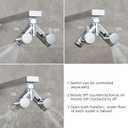 Tecmolog G1/2 Shower Diverter Shut Off Valve Brass Shower Head Splitter 2 Way for Bathroom, Chrome, DSF014A